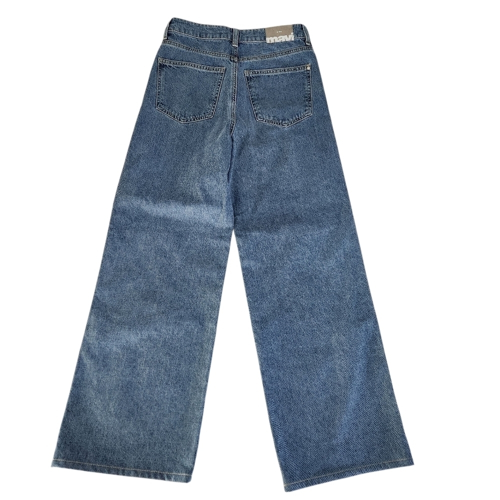 MAVI Blue High-Rise Wide Leg Organic Cotton Jeans 25 waist - Picture 2 of 15